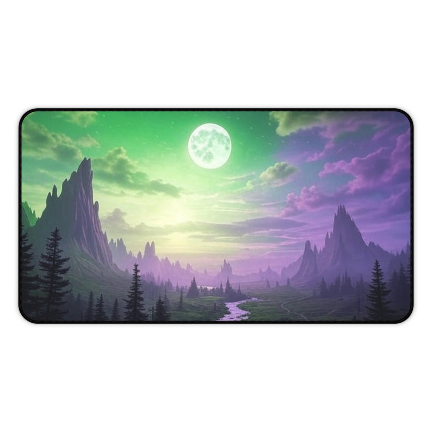 Enchanted Landscape Desk Mat | Dreamy Home Office Decor, Gamer Mouse Pad, Nature Lover Gift, Aesthetic Desk Accessories