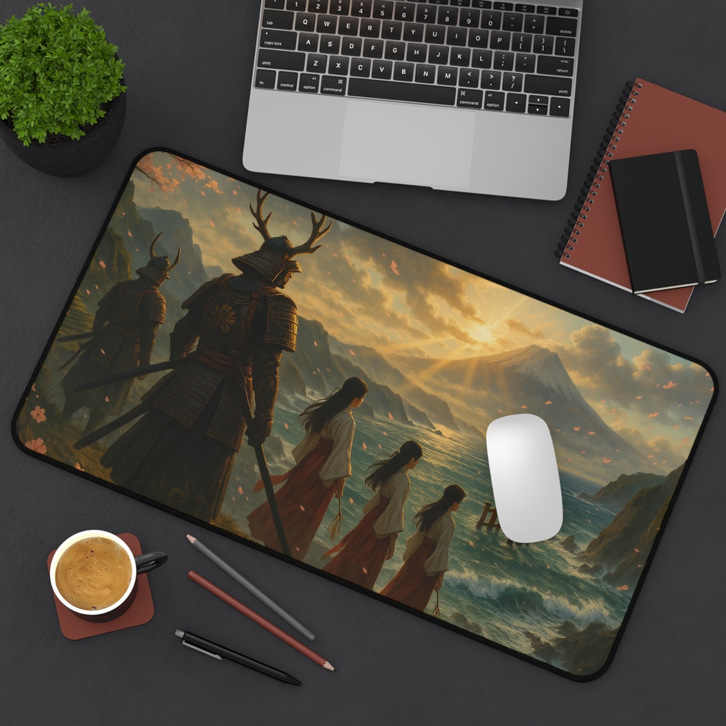 Desk Mat - Samurai Landscape Japan-Inspired Table Protector