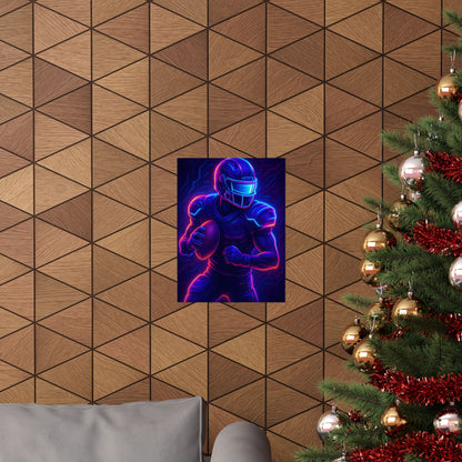 Transform Your Space with Our Matte Vertical Poster – Futuristic Football Gamer Edition