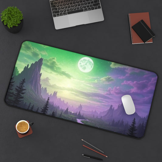 Enchanted Landscape Desk Mat | Dreamy Home Office Decor, Gamer Mouse Pad, Nature Lover Gift, Aesthetic Desk Accessories