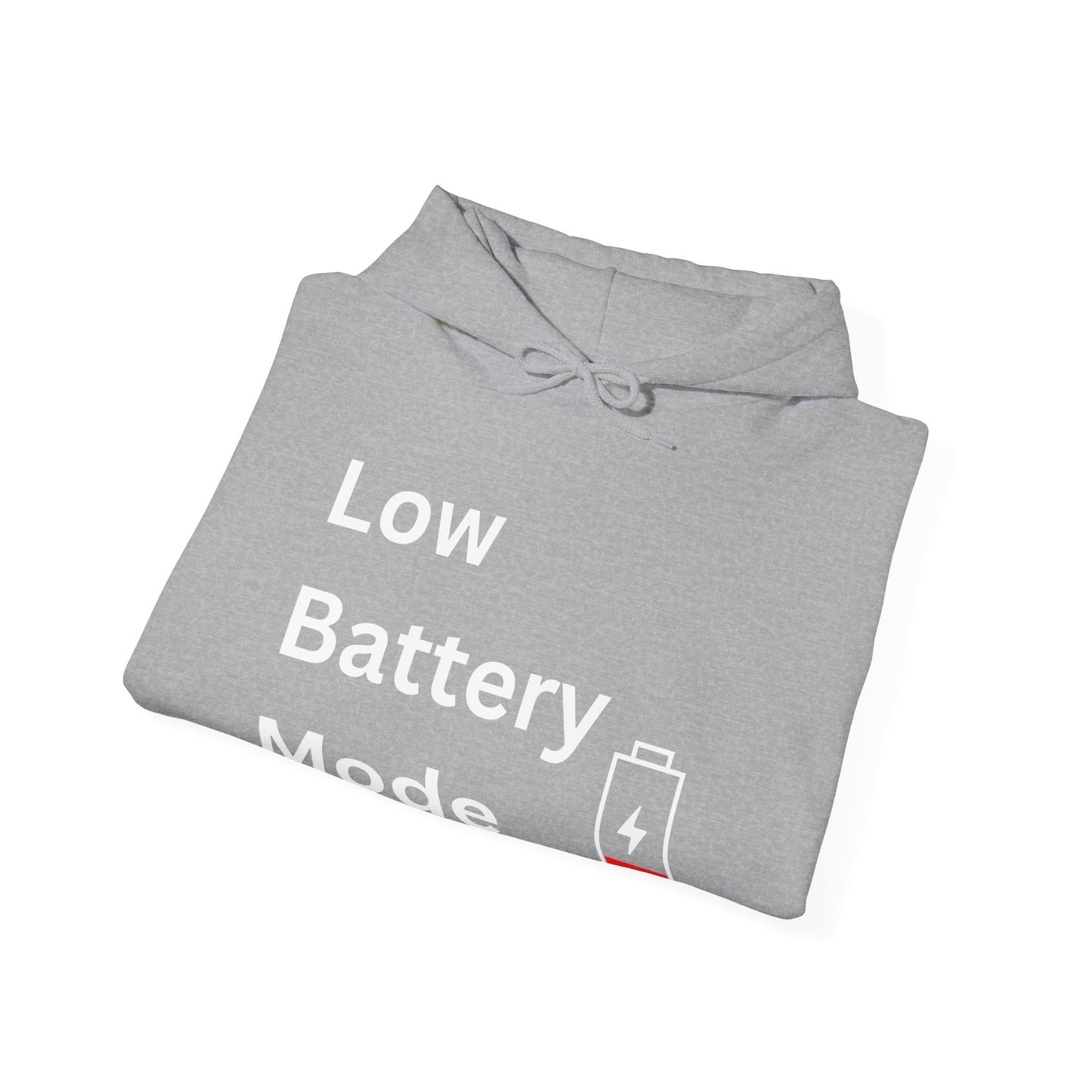 Low Battery Mode Hoodie - Unisex Heavy Blend™ Sweatshirt for Tech Lovers