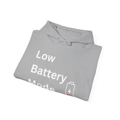 Low Battery Mode Hoodie - Unisex Heavy Blend™ Sweatshirt for Tech Lovers