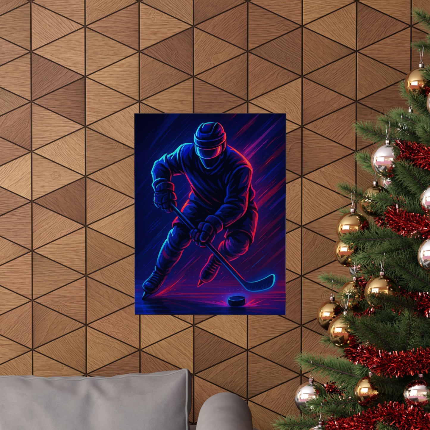 Hockey Gamer Poster – Game On, Glitched Out
