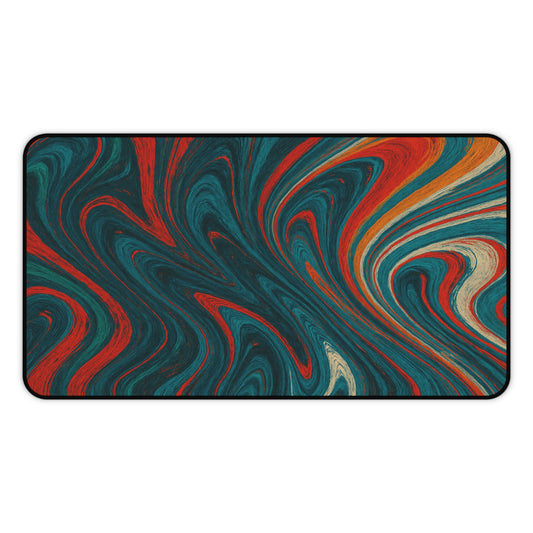 Swirling Colors Desk Mat - Perfect for Home Office, Gamer Setup, Stylish Accessories, Gift for Creatives, Desk Decor