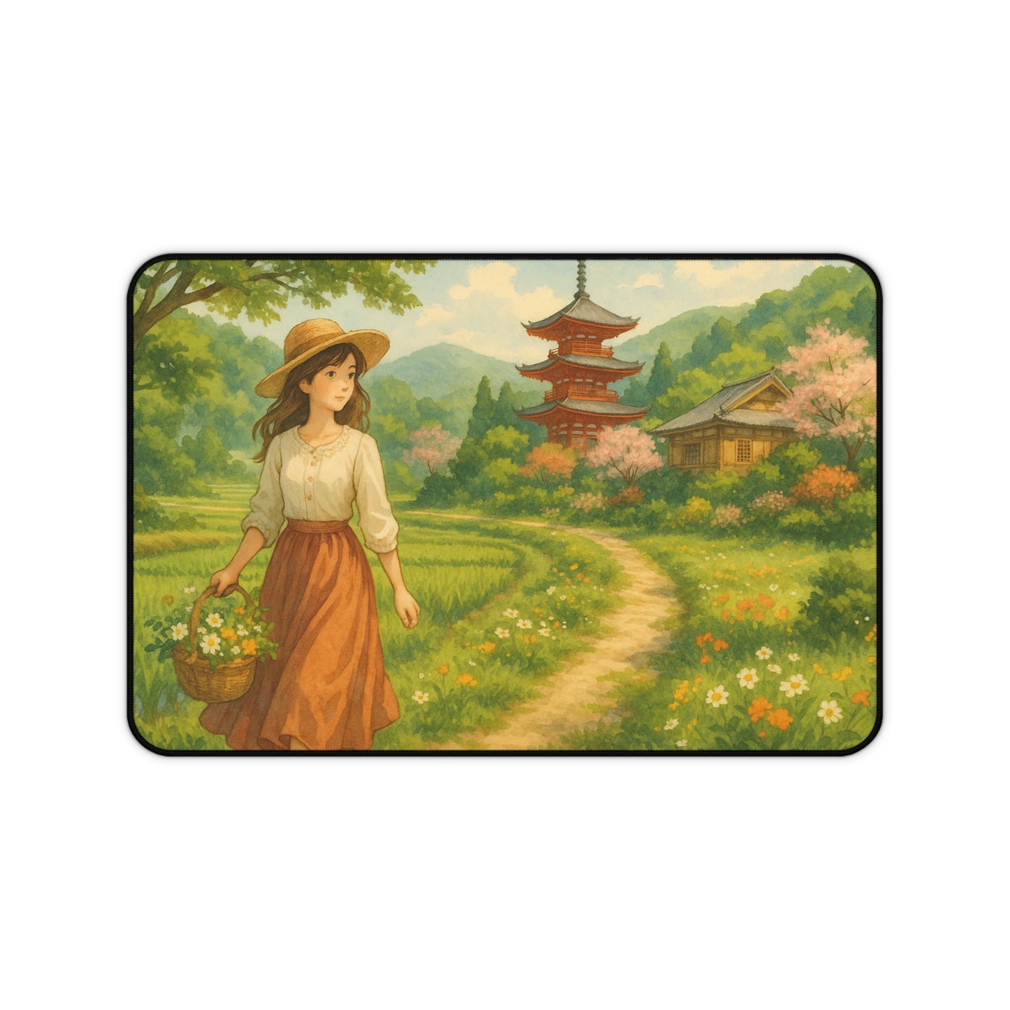 Serene Landscape Desk Mat - Perfect for Home Office, Gift for Nature Lovers, Eco-Friendly, Desk Accessory, Office Decor