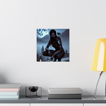 Vertical Poster - Mystical Moonlit Fantasy Dark Elf Design