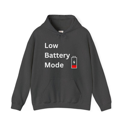 Low Battery Mode Hoodie - Unisex Heavy Blend™ Sweatshirt for Tech Lovers