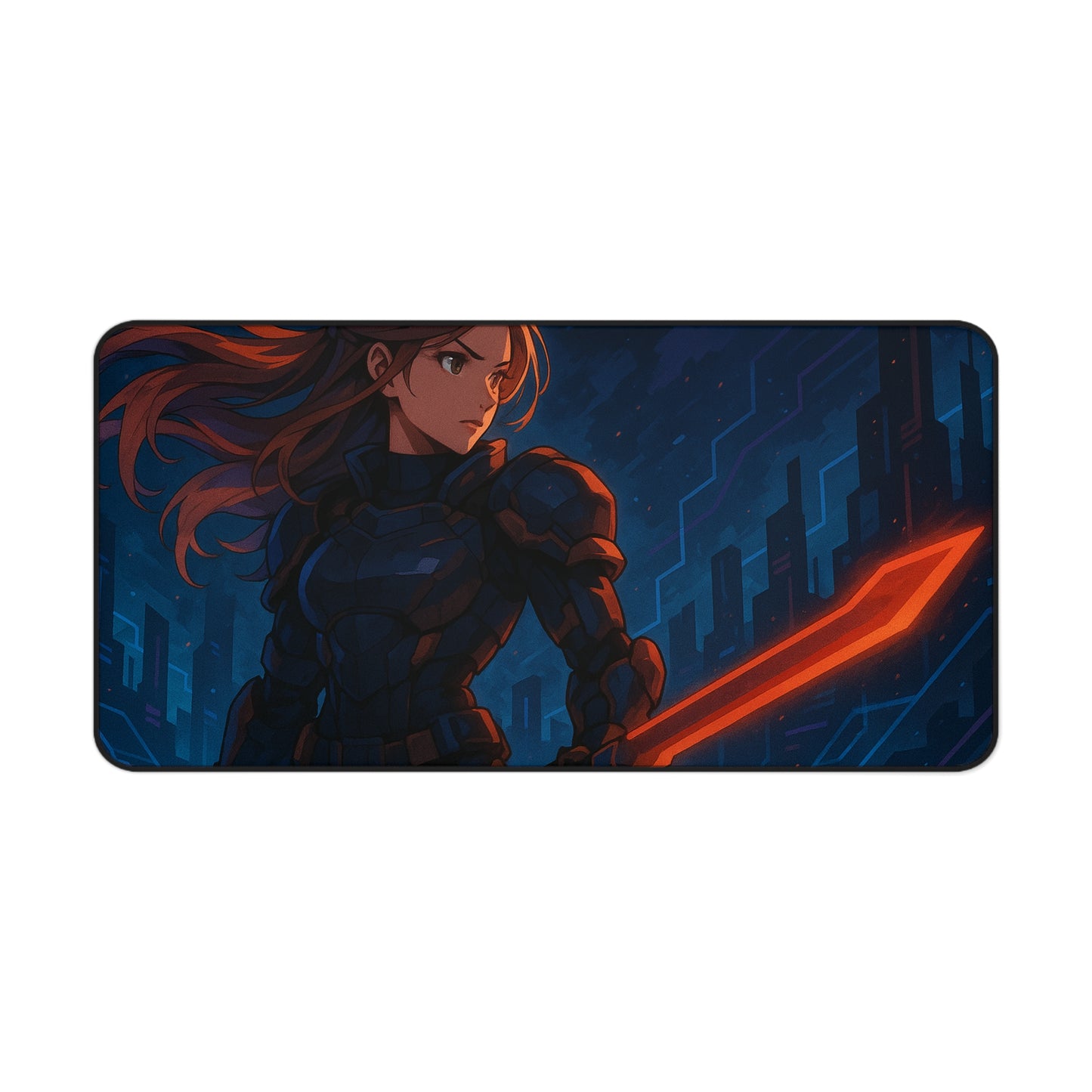 Futuristic Gamer Desk Mat - Stylish Mouse Pad for Gaming, Home Office, or Study - Perfect Gift for Tech Lovers, Nerds, and Gamers