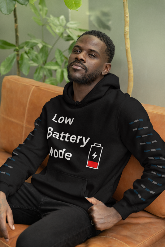 Low Battery Mode Hoodie - Unisex Heavy Blend™ Sweatshirt for Tech Lovers