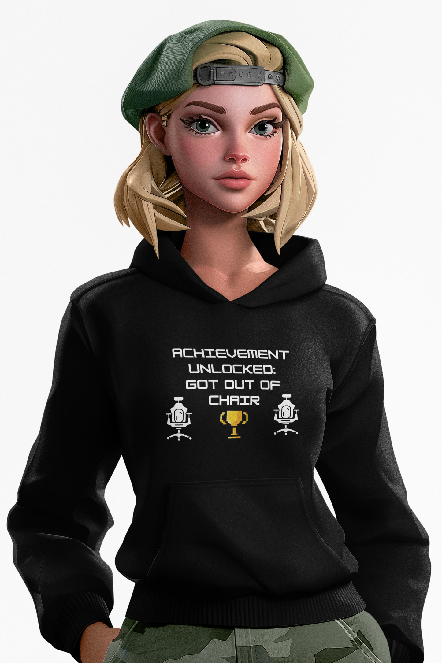 Hooded Sweatshirt - Achievement Unlocked: Got Out of Chair
