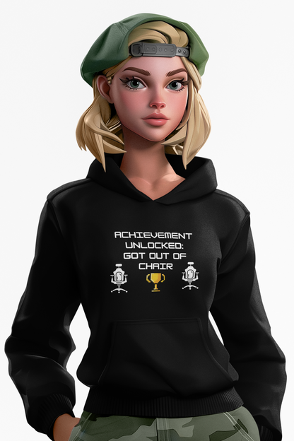 Hooded Sweatshirt - Achievement Unlocked: Got Out of Chair