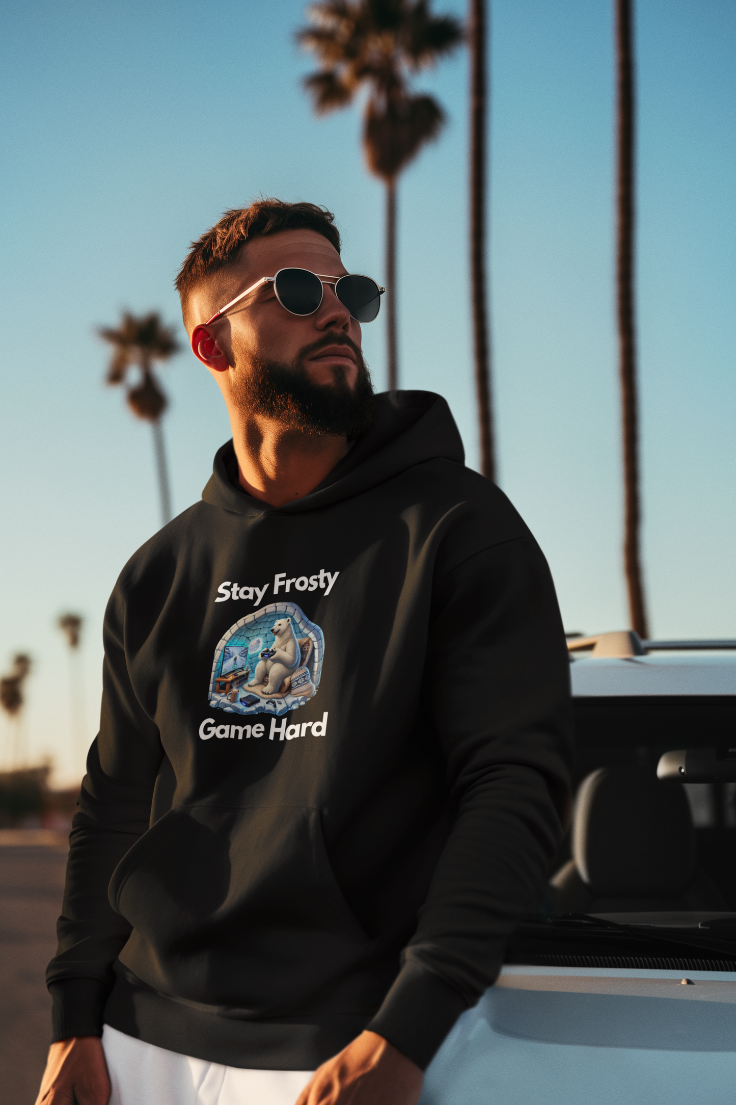 🎮 Stay Frosty Game Hard Hoodie – Level Up Your Comfort & Style