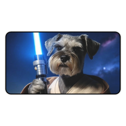 Cute Jedi Dog Desk Mat, Gaming Desk Pad, Office Decor, Personalized Gift for Dog Lovers, Star Wars Home Office Accessories