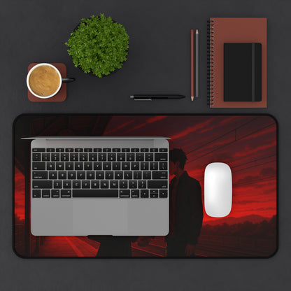 Anime Romantic Sunset Desk Mat, Perfect for Home Office, Gamer Setup, Gifts for Couples, Valentine's Day, Desk Accessories