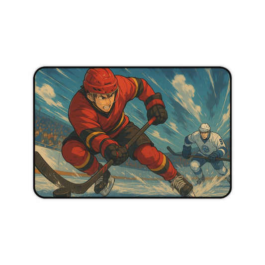 Dynamic Hockey Desk Mat, Perfect for Sports Fans, Office Decor, Gamers, Christmas Gift, Personalized Home Office