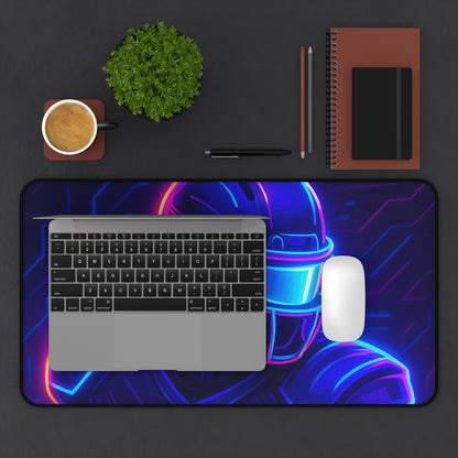 Futuristic Football Gamer Desk Mat – Neon Power for Your Battle Station