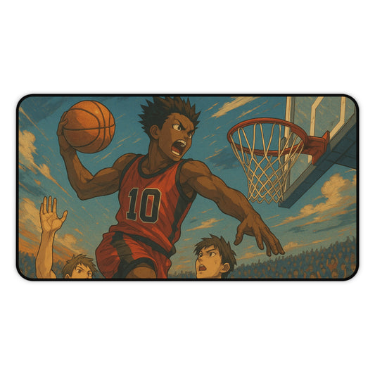Basketball-Themed Desk Mat, Perfect for Sports Fans, Gamers & Students, Gift for Coaches, Back to School, Office Decor