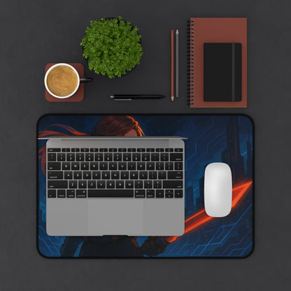 Futuristic Gamer Desk Mat - Stylish Mouse Pad for Gaming, Home Office, or Study - Perfect Gift for Tech Lovers, Nerds, and Gamers