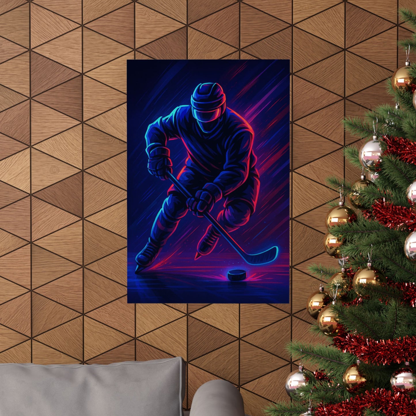 Hockey Gamer Poster – Game On, Glitched Out