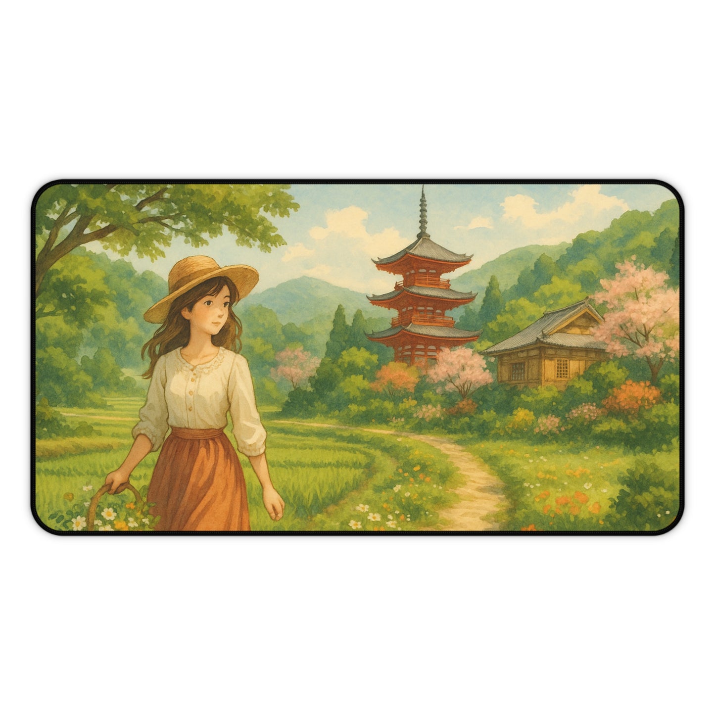 Serene Landscape Desk Mat - Perfect for Home Office, Gift for Nature Lovers, Eco-Friendly, Desk Accessory, Office Decor