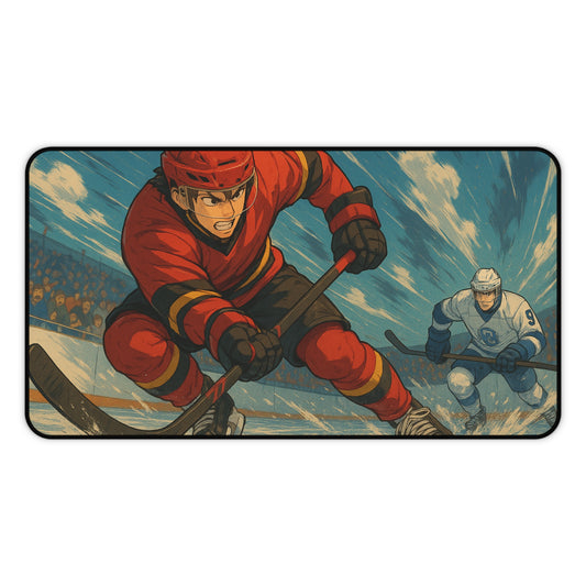 Dynamic Hockey Desk Mat, Perfect for Sports Fans, Office Decor, Gamers, Christmas Gift, Personalized Home Office