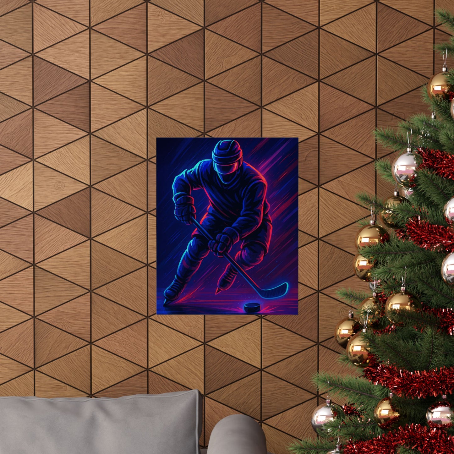 Hockey Gamer Poster – Game On, Glitched Out