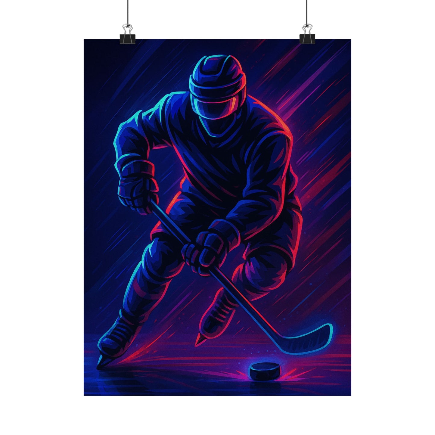 Hockey Gamer Poster – Game On, Glitched Out