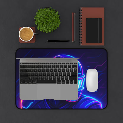 Futuristic Football Gamer Desk Mat – Neon Power for Your Battle Station