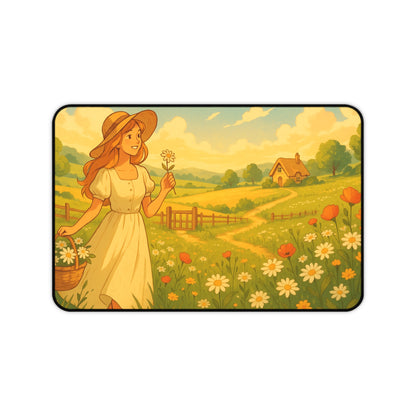 Enchanting Floral Desk Mat, Office Decor, Nature Lover Gift, Workspace Organizer, Ideal for Home or Office