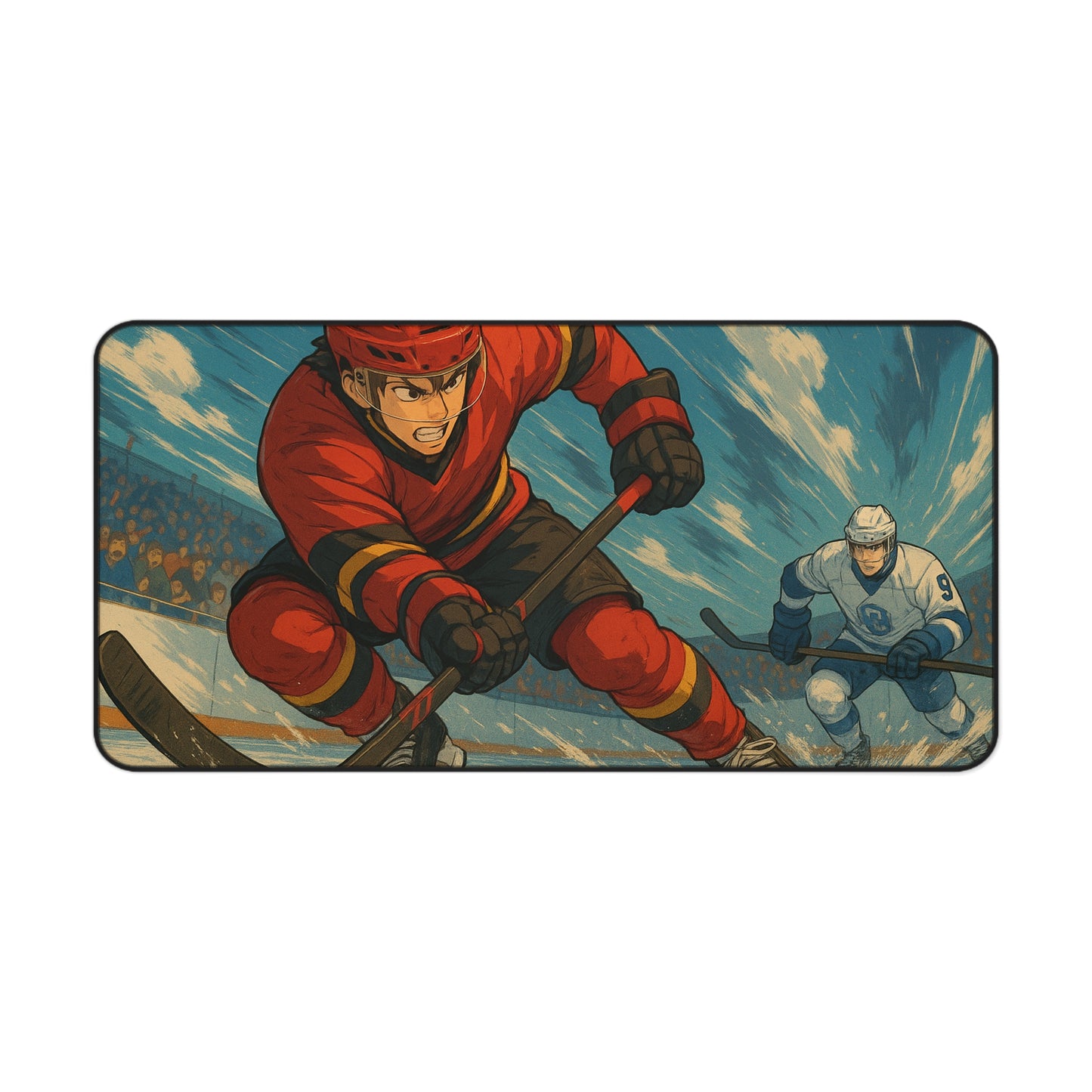 Dynamic Hockey Desk Mat, Perfect for Sports Fans, Office Decor, Gamers, Christmas Gift, Personalized Home Office