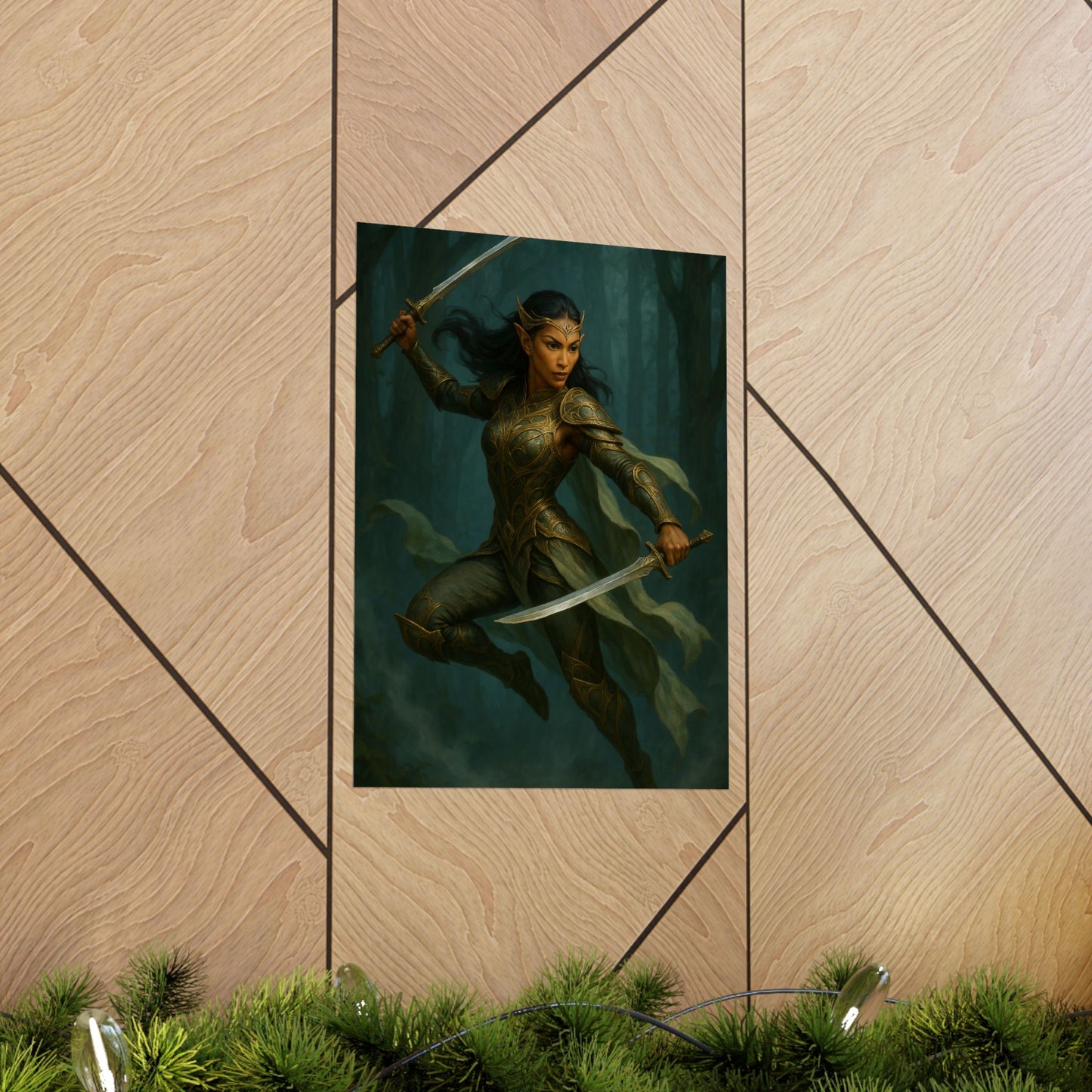 "Queen of the Mistblade" – Matte Vertical Fantasy Poster