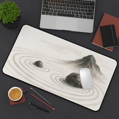 Zen Landscape Desk Mat, Meditation Office Decor, Japanese Inspired Desk Pad, Workspace Essentials, Gift for Home Office