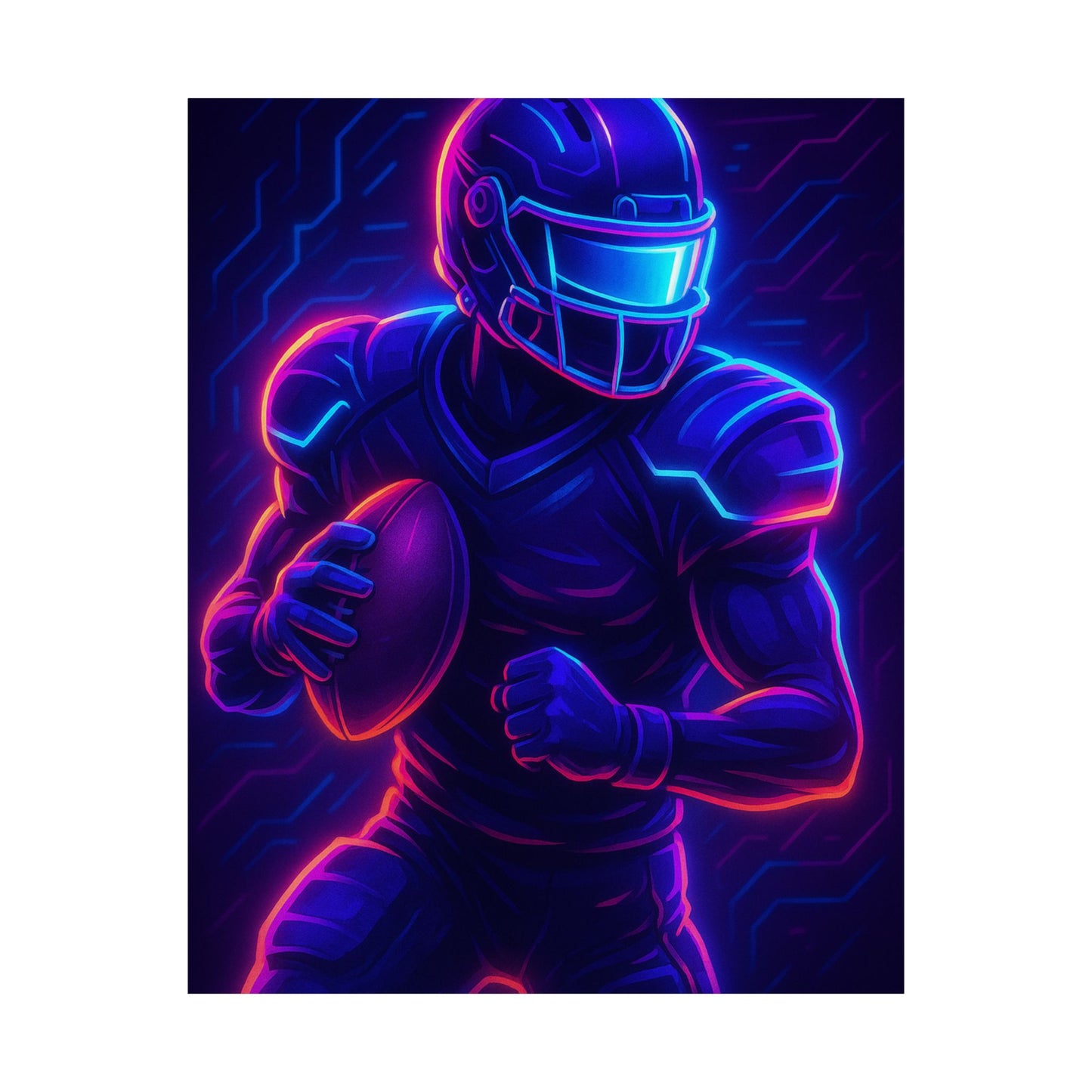 Transform Your Space with Our Matte Vertical Poster – Futuristic Football Gamer Edition