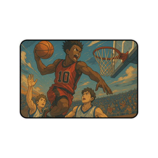 Basketball-Themed Desk Mat, Perfect for Sports Fans, Gamers & Students, Gift for Coaches, Back to School, Office Decor