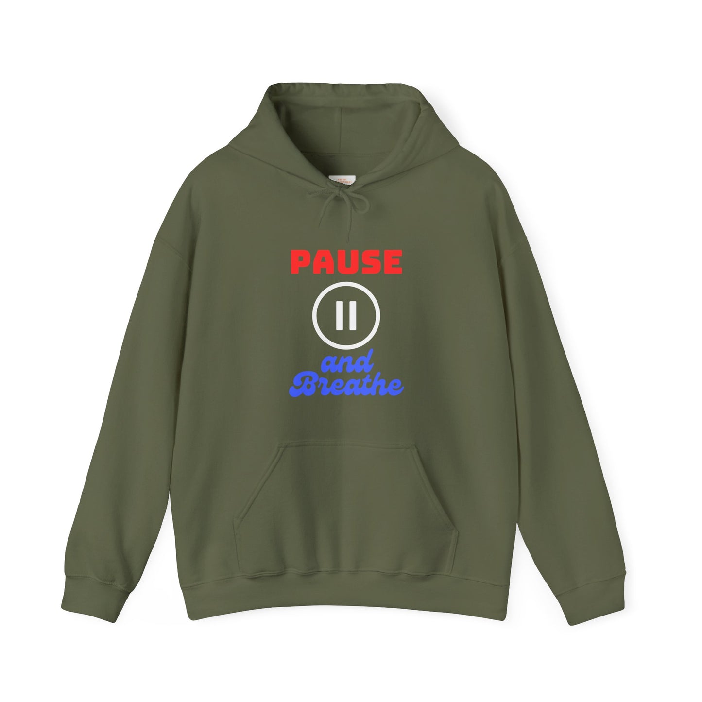 Unisex Heavy Blend™ Hooded Sweatshirt - 'Pause and Breathe' Motivational Hoodie for Relaxation