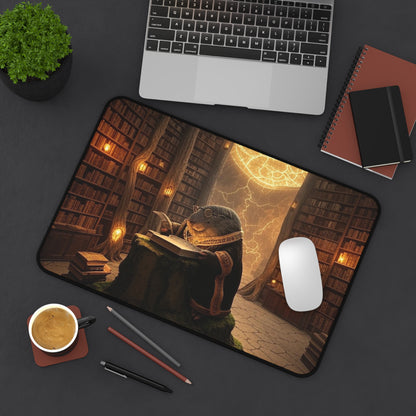 Cozy Library Desk Mat | Reading Vibes, Home Office Decor, Gift for Book Lovers, Gaming Mat, Unique Workstation Accessory