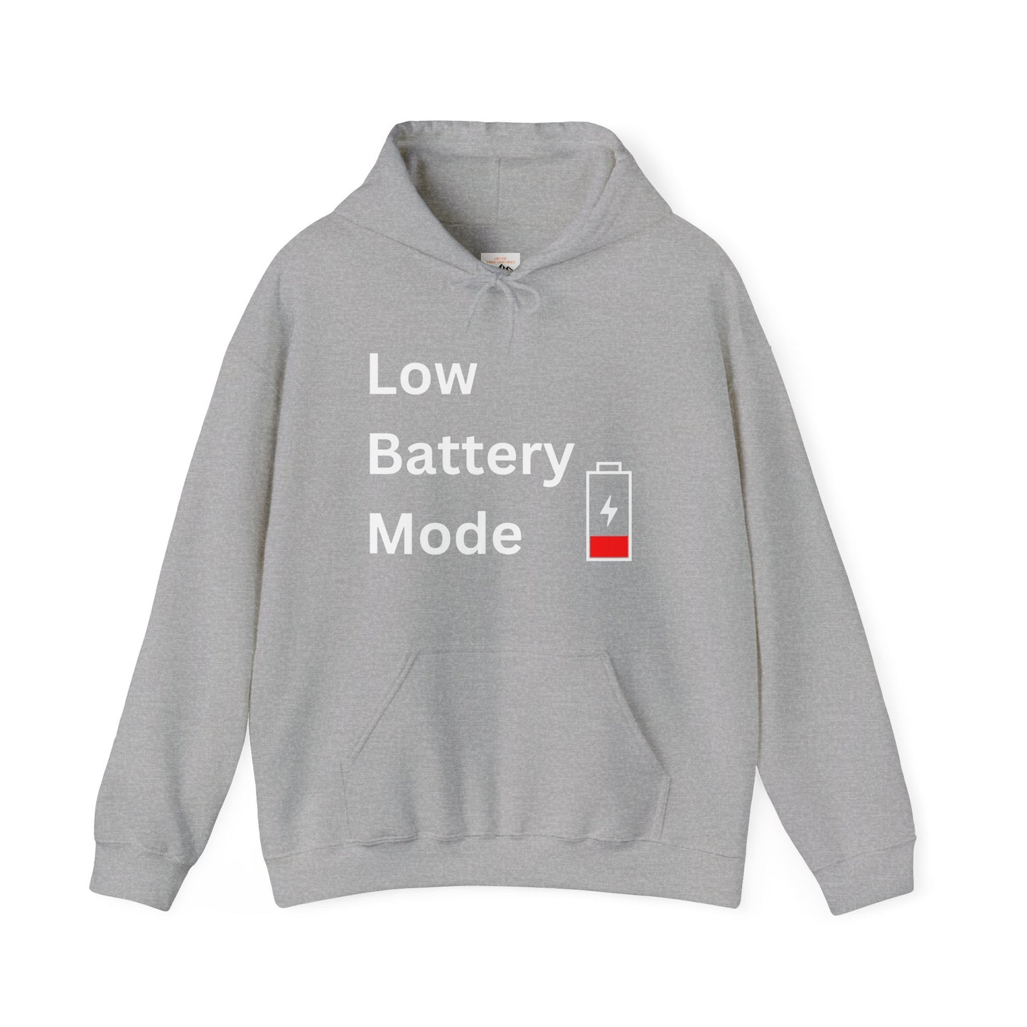 Low Battery Mode Hoodie - Unisex Heavy Blend™ Sweatshirt for Tech Lovers