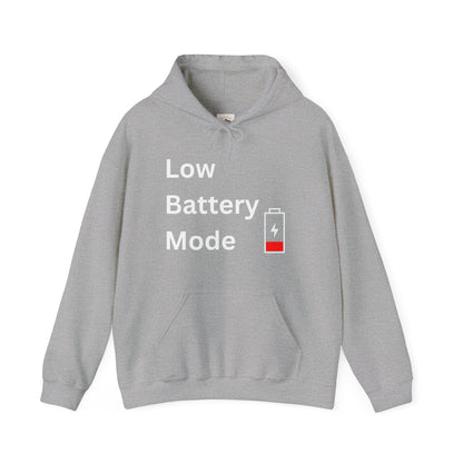Low Battery Mode Hoodie - Unisex Heavy Blend™ Sweatshirt for Tech Lovers