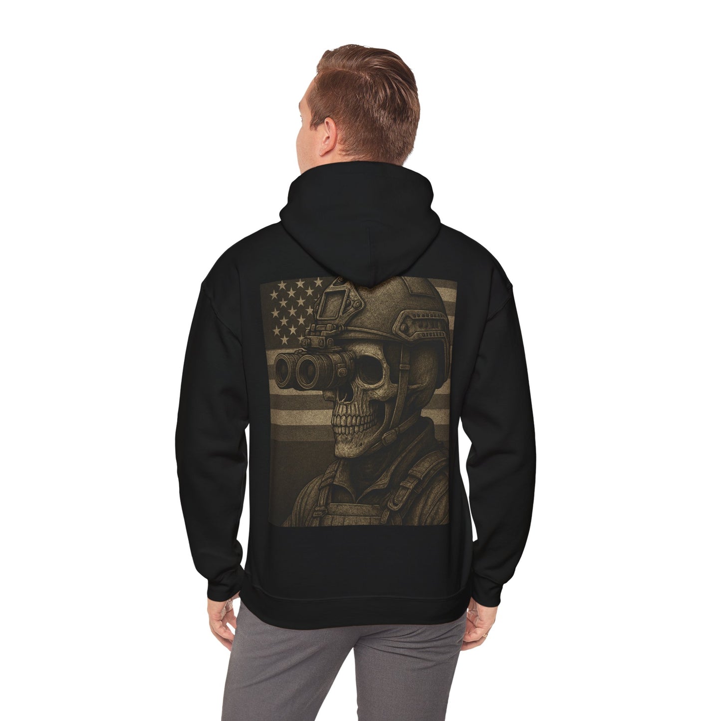 Silent Sentinel – Tactical Skull Hoodie