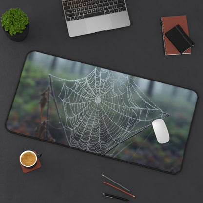 Nature-Inspired Desk Mat with Spider Web Design - Perfect for Home Office Decor 26 $ Home Decor Next Level Mats (Mousepads, Desk Mats, etc.) Arctic Threadworks Arctic Threadworks